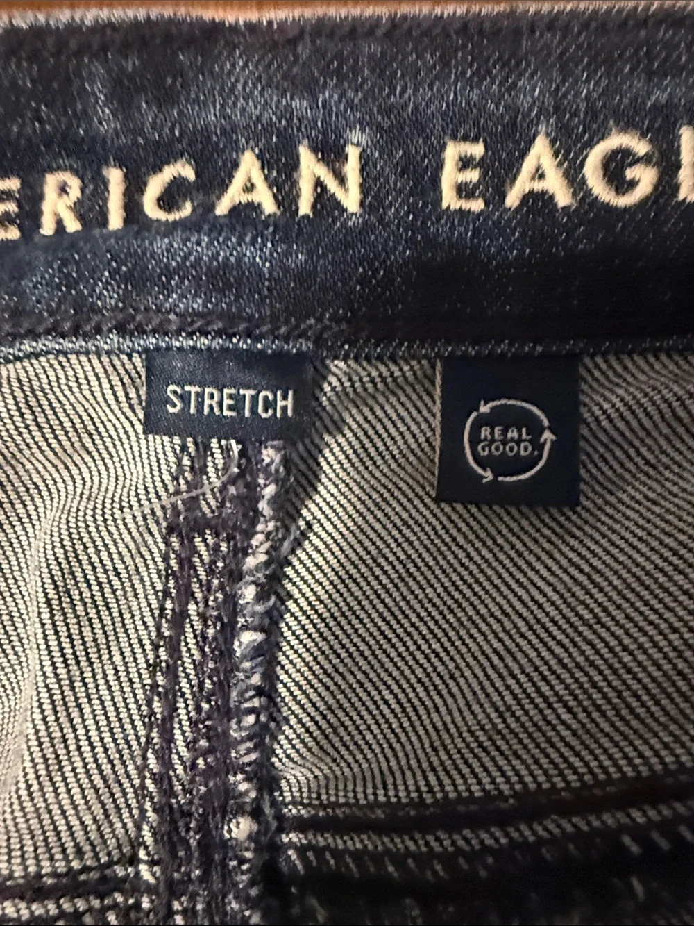American Eagle Outfitters Dark Blue Wide-Leg Jeans - Picture 3 of 5